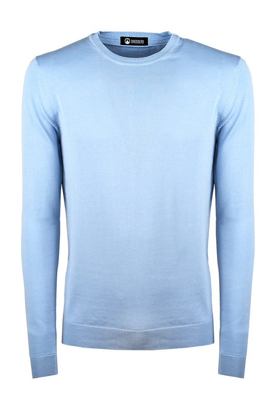 Maglioncino Dresserd manica lunga in 100% Cotone - AZZURRO