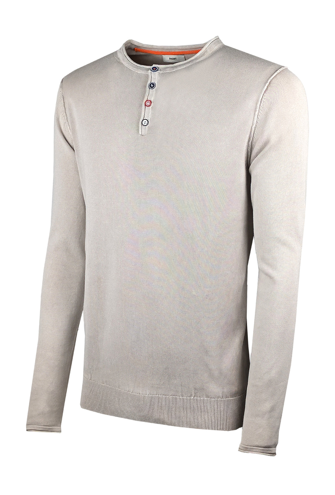 Maglia uomo serafino manica lunga maglioncino in cotone Dresserd - BEIGE