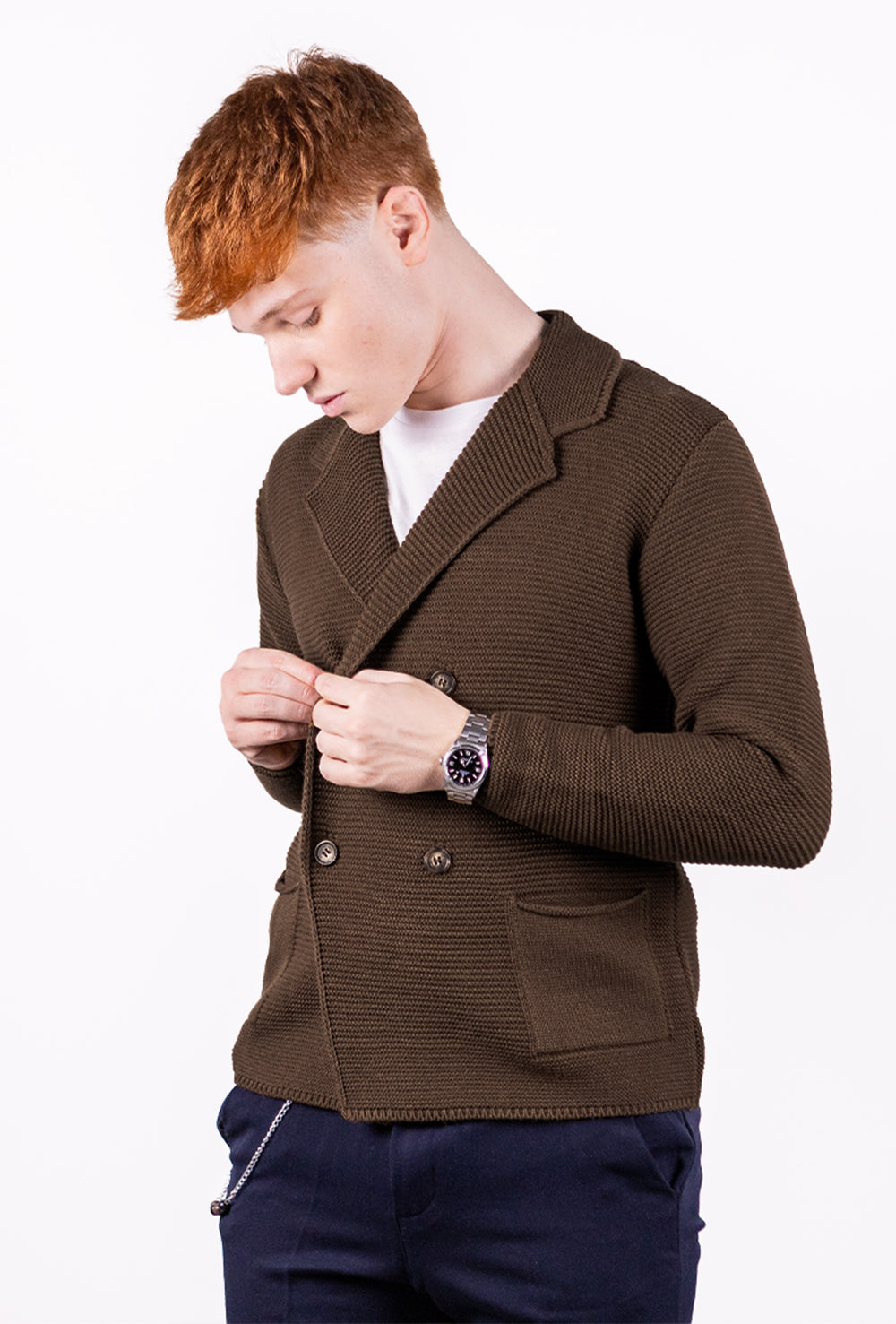 Cardigan uomo Giacca Doppio petto Invernale Dresserd - CASTORO
