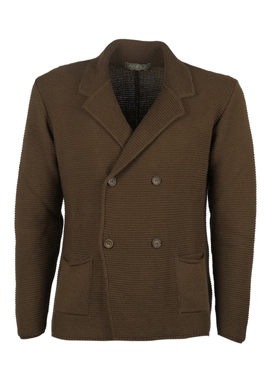 Cardigan uomo Giacca Doppio petto Invernale Dresserd - MARRONE