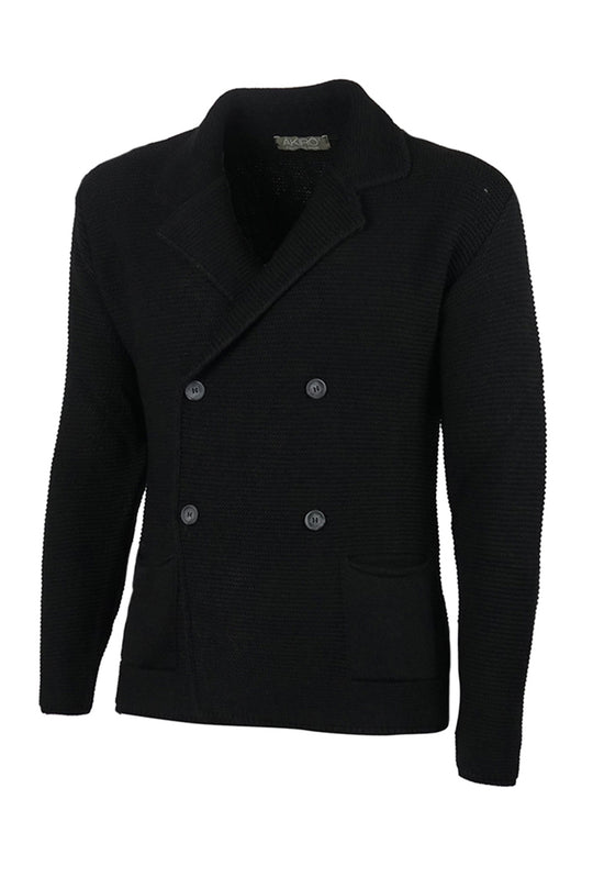 Cardigan uomo Giacca Doppio petto Invernale Dresserd - NERO