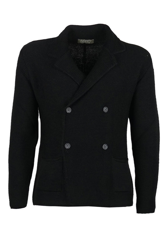 Cardigan uomo Giacca Doppio petto Invernale Dresserd - NERO