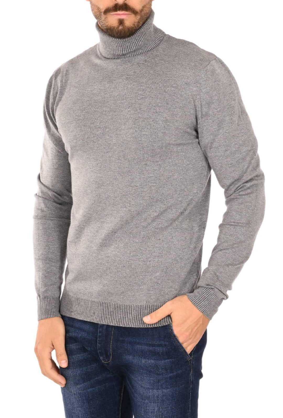 Maglia uomo Dolcevita Viscosa Dresserd - GRIGIO