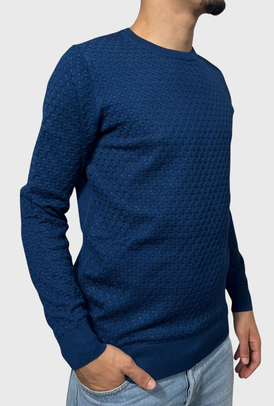 Maglione uomo in viscosa trama lavorata - AVIO