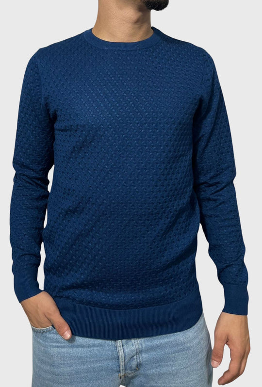 Maglione uomo in viscosa trama lavorata - AVIO