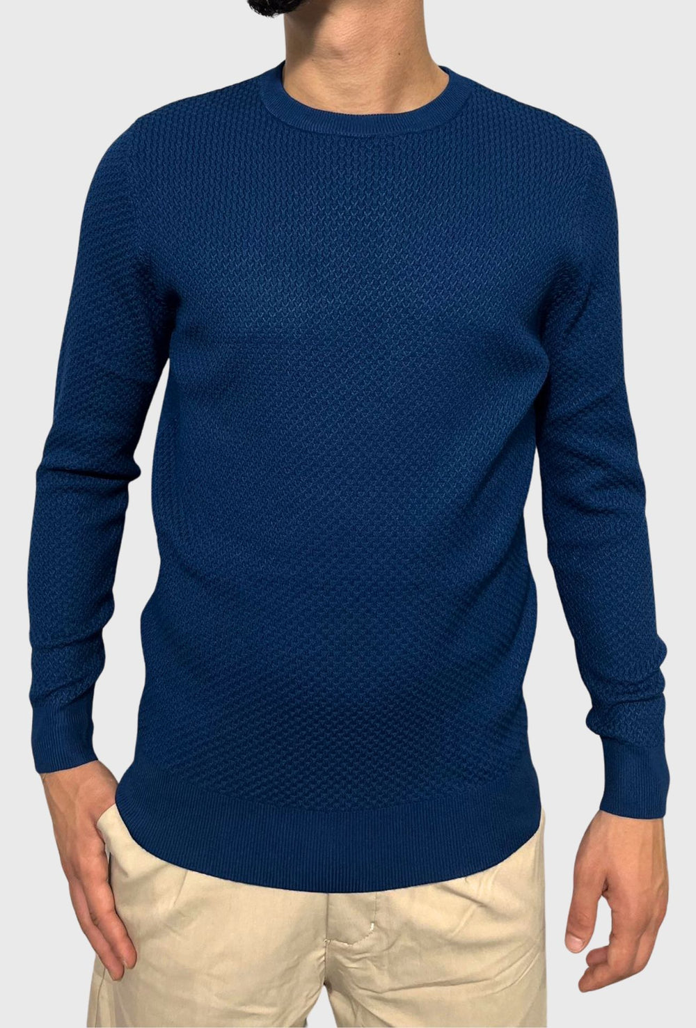 Maglioncino uomo trama lavorata girocollo Dresserd - AVIO