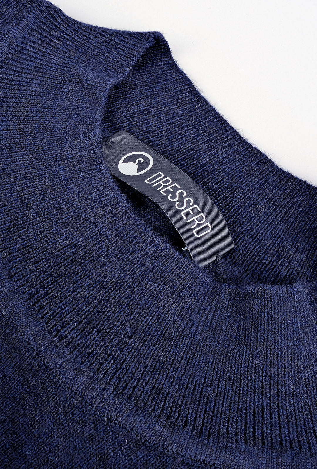 Maglione mezzo collo uomo dresserd in lana rasata - BLU