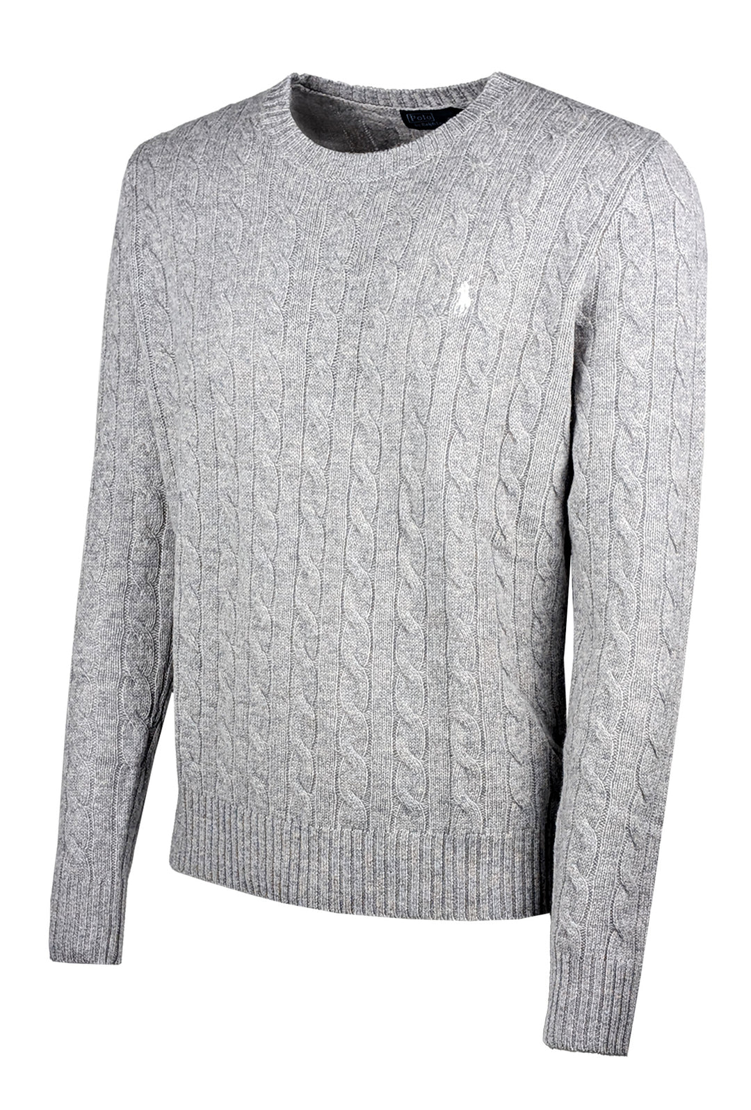 Maglia Uomo Ralph Lauren Lana Cashmere a trecce - GRIGIO