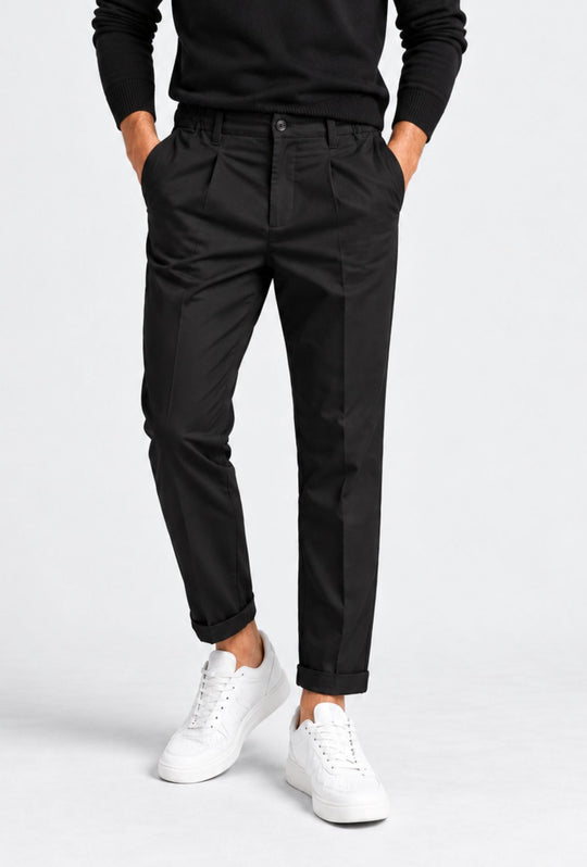Pantalaccio Uomo invernale Mezzo Elastico modello capri tasca america DRESSERD- NERO