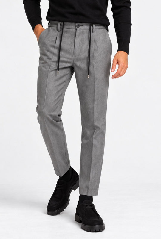 Pantalone uomo Pantalaccio mezzo elastico elegante Dresserd - GRIGIO