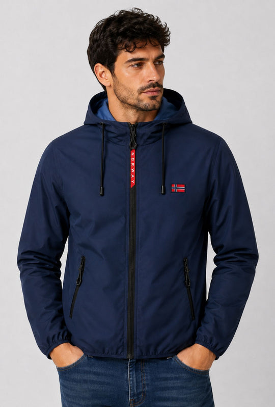 Giubbino Tecnico Uomo Norway  con Cappuccio- BLU NAVY