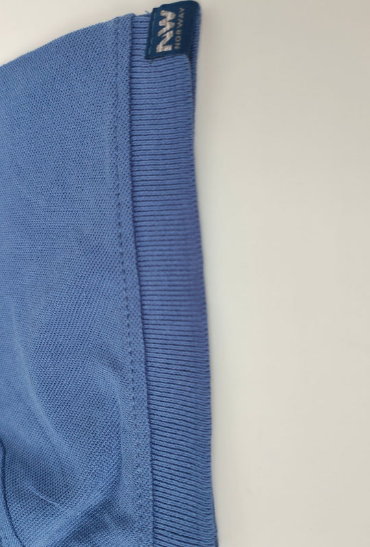 Polo Uomo NORWAY mezza manica 100% Cotone Tinta Unita - DENIM