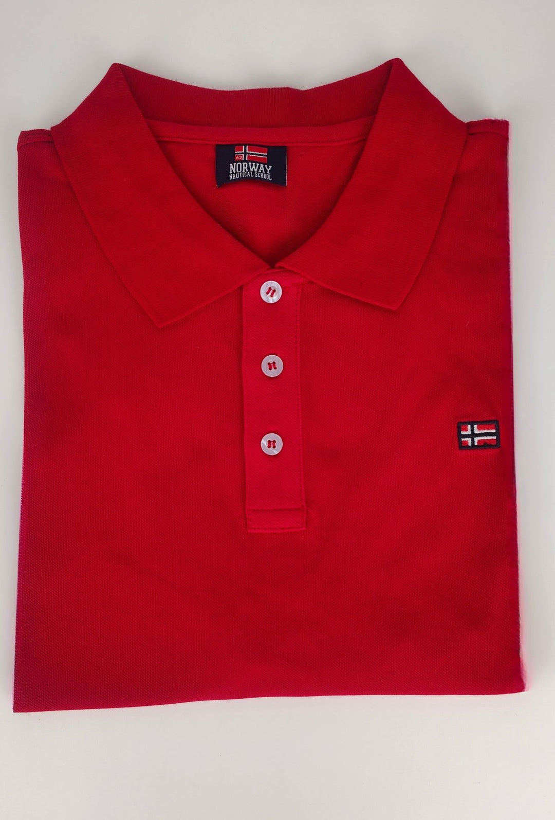 Polo Uomo NORWAY mezza manica 100% Cotone Tinta Unita - ROSSO