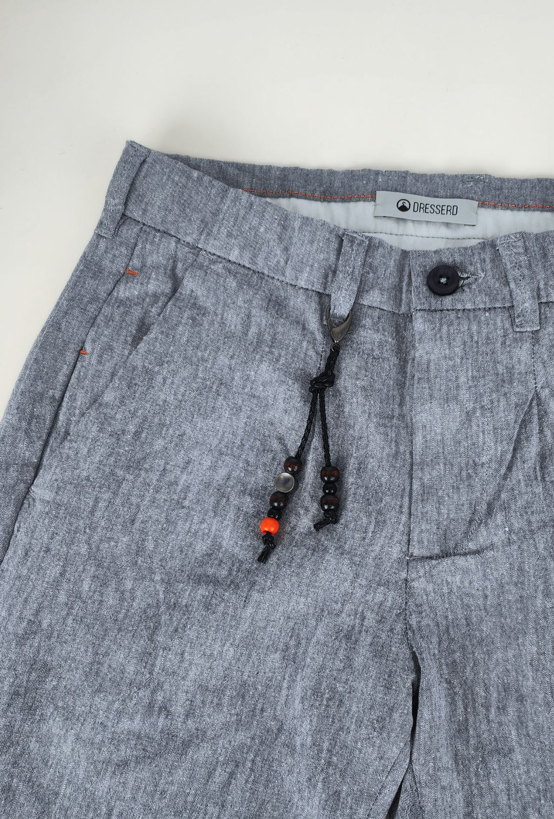 Pantalone uomo Dresserd in Lino e cotone semi slim fit - BLU