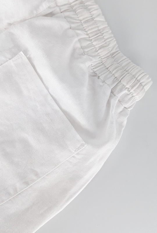 Pantalone Uomo in Lino e Cotone Pantalaccio - BIANCO