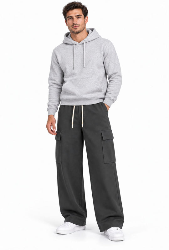 Pantalaccio Uomo Baggy con Tasconi Laterali- NERO