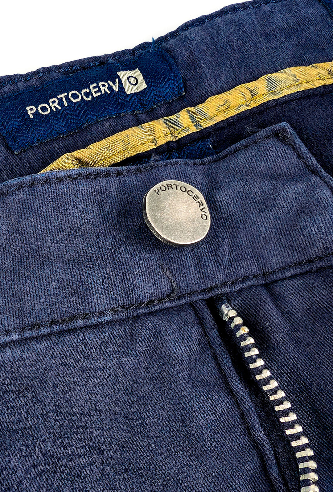 Pantalone Uomo 5 Tasche in gabardina stretch invernale - BLU