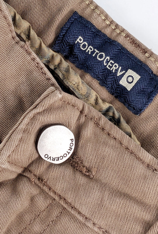 Pantalone Uomo 5 Tasche in gabardina stretch invernale - FANGO