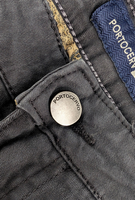 Pantalone Uomo 5 Tasche in gabardina stretch invernale - GRIGIO