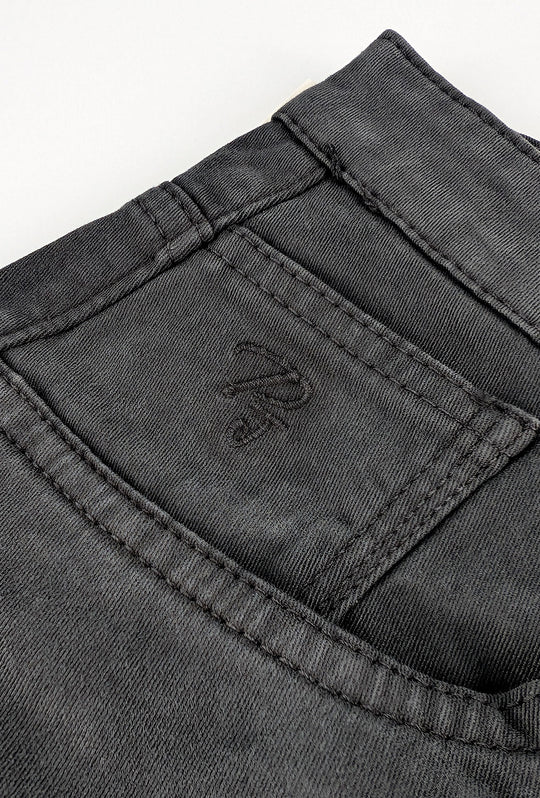 Pantalone Uomo 5 Tasche in gabardina stretch invernale - GRIGIO