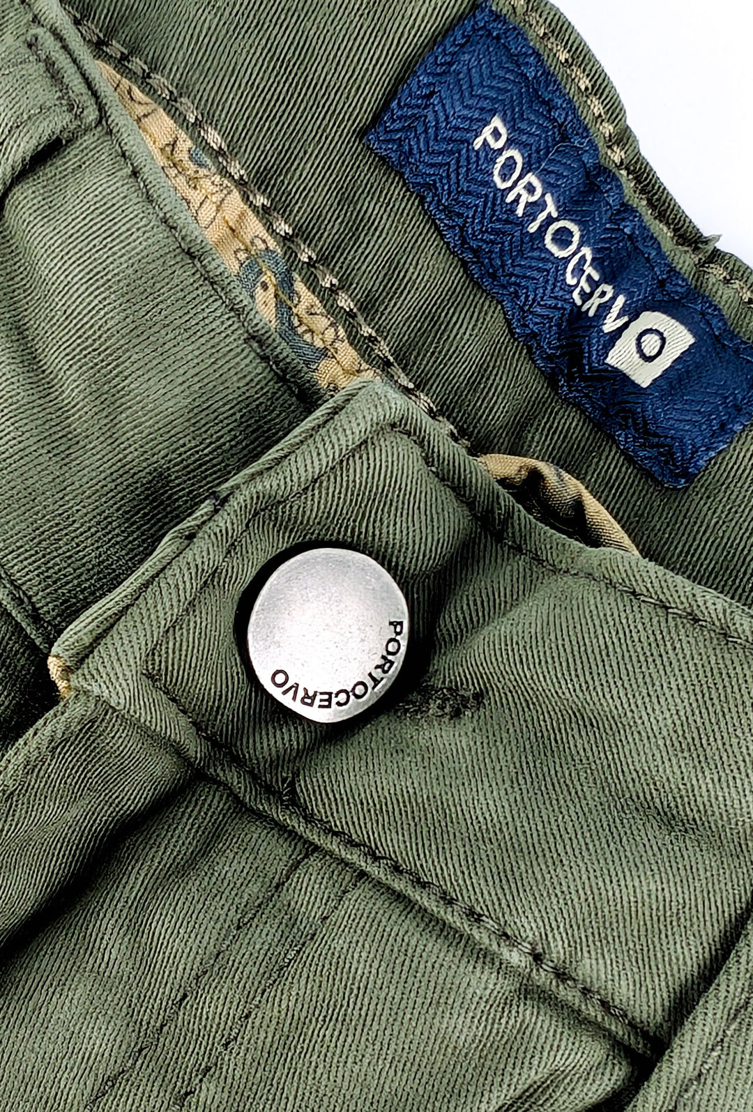 Pantalone Uomo 5 Tasche in gabardina stretch invernale - VERDE SCURO