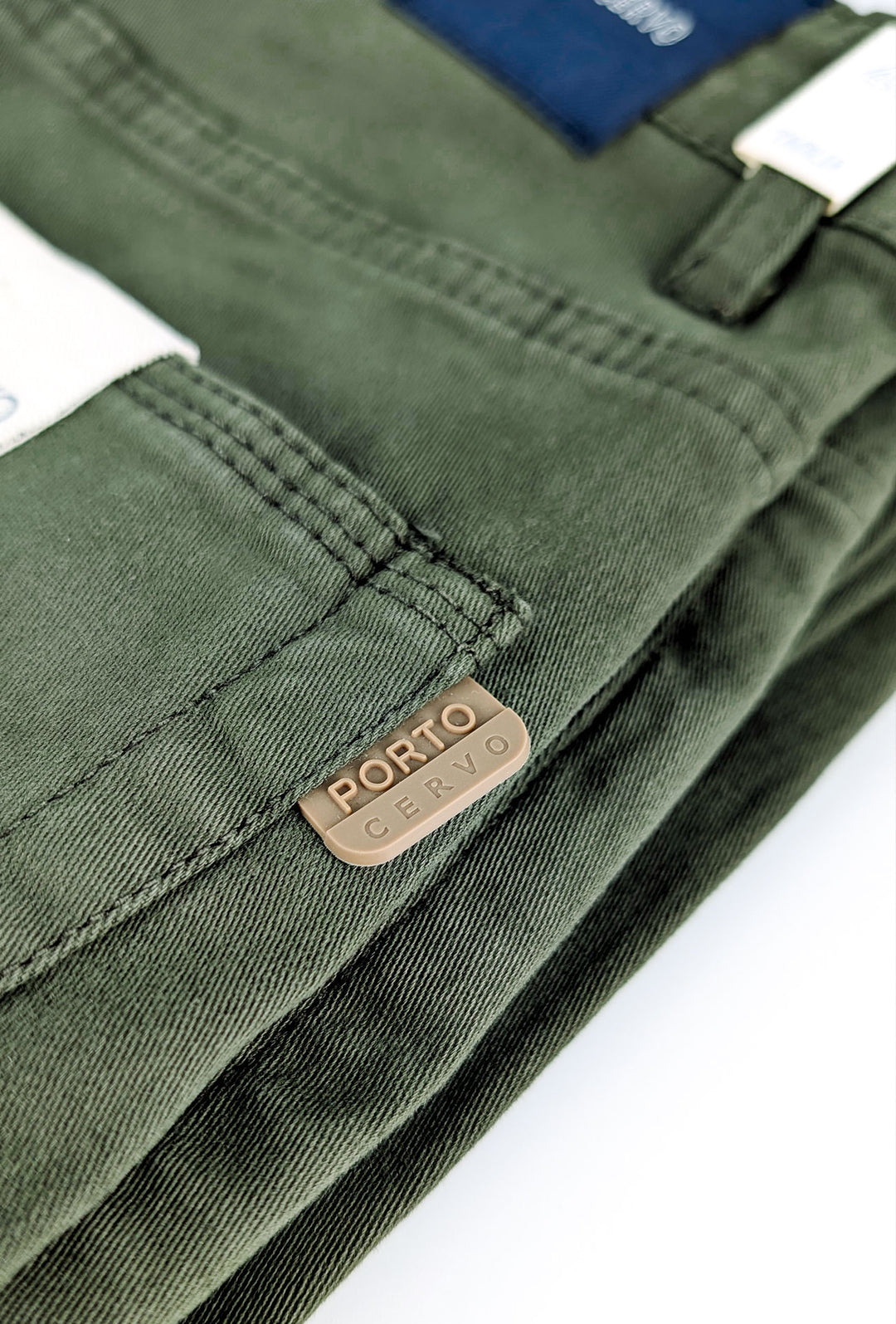 Pantalone Uomo 5 Tasche in gabardina stretch invernale - VERDE SCURO