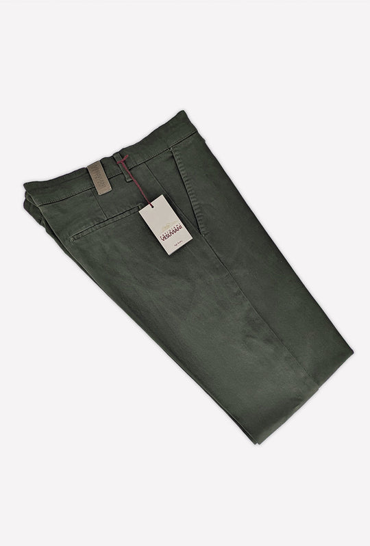 Pantalone Uomo Gamba Stretta Tasca America Invernale Pantaloni Dresserd - VERDE MILITARE