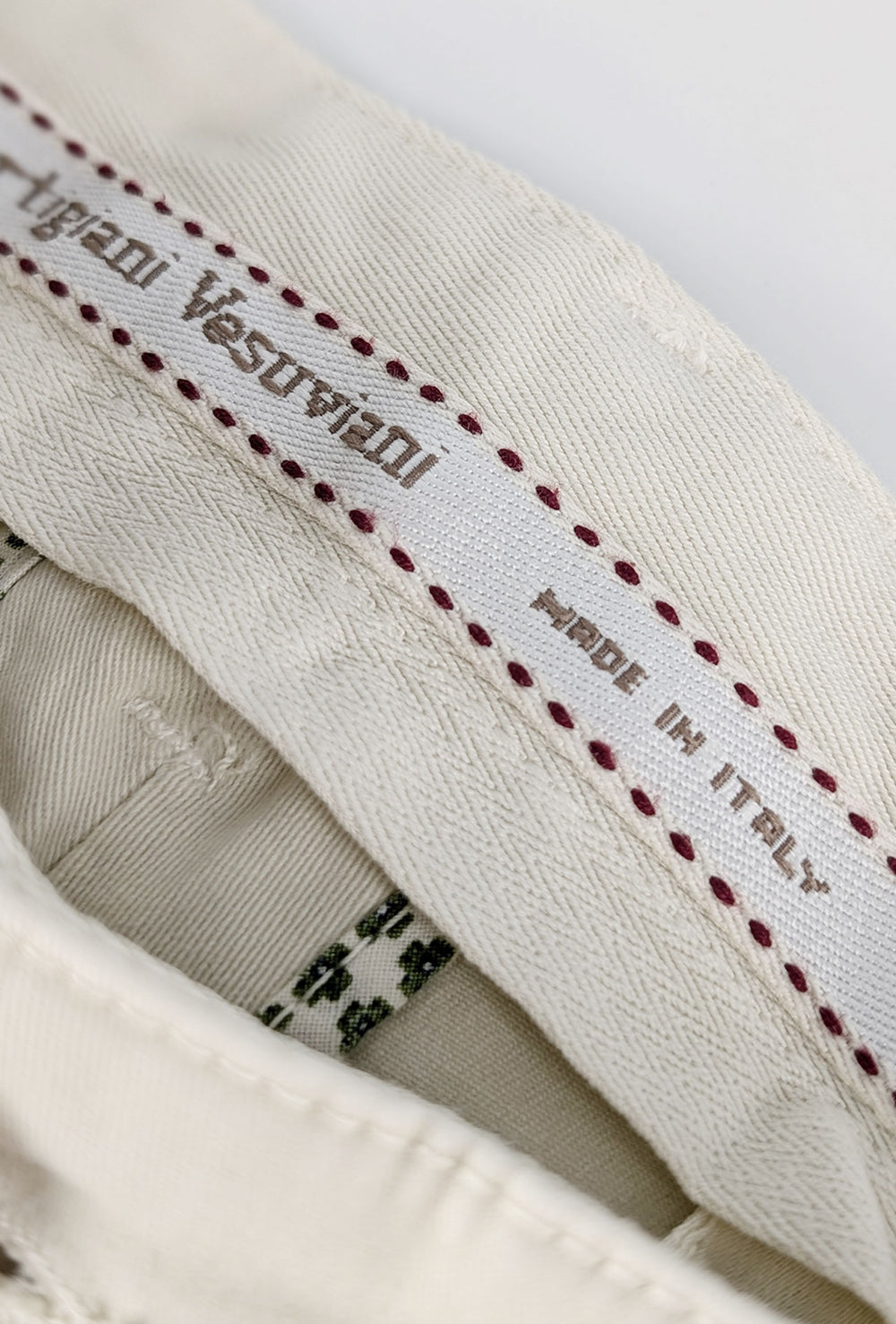 Pantalone Uomo Gamba Stretta Tasca America Invernale Pantaloni Dresserd - PANNA
