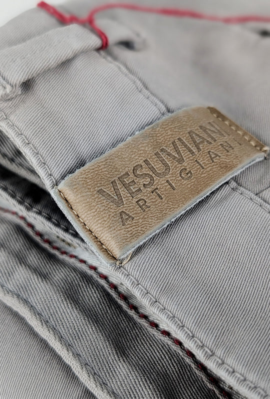 Pantalone Uomo Gamba Stretta Tasca America Invernale Pantaloni Dresserd - GRIGIO CHIARO