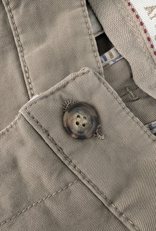 Pantalone Uomo Gamba Stretta Tasca America Invernale Pantaloni Dresserd - FANGO