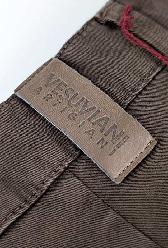Pantalone Uomo Gamba Stretta Tasca America Invernale Pantaloni Dresserd - MARRONE