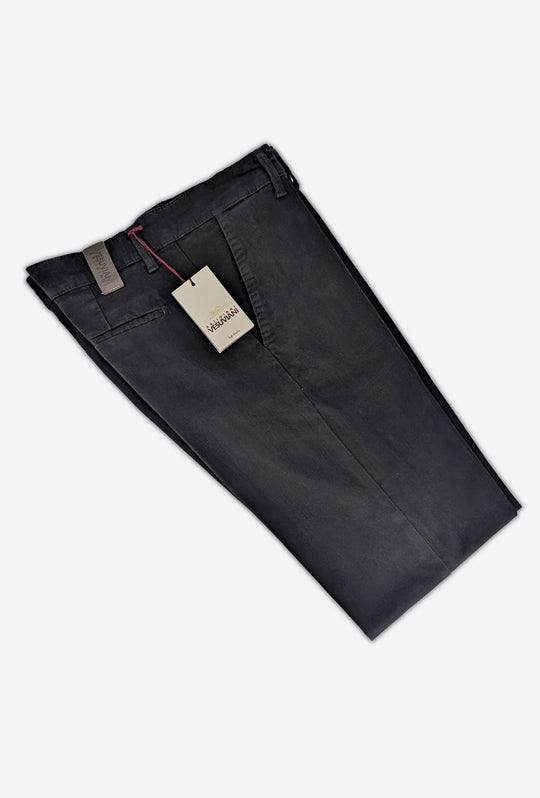 Pantalone Uomo Gamba Stretta Tasca America Invernale Pantaloni Dresserd - NERO