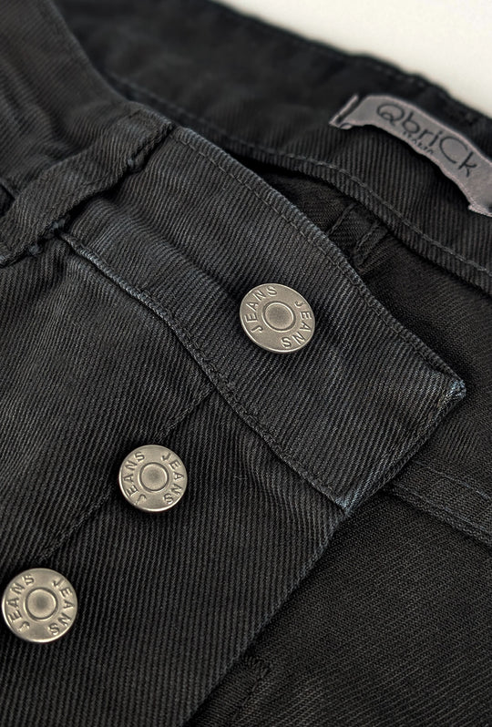 Pantalone uomo in caldo cotone fondo ampio regular fit - NERO