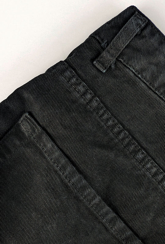 Pantalone uomo in caldo cotone fondo ampio regular fit - NERO