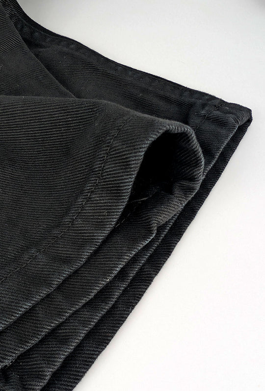 Pantalone uomo in caldo cotone fondo ampio regular fit - NERO