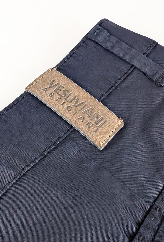 Pantalone Uomo Cotone Leggero Made in Italy Slim Fit Gamba stretta Dresserd - BLU