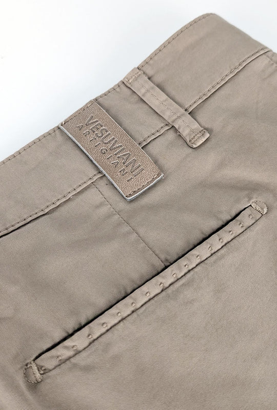 Pantalone Uomo Cotone Leggero Made in Italy Slim Fit Gamba stretta Dresserd -  FANGO