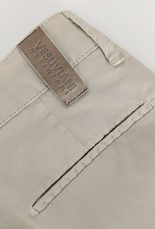 Pantalone Uomo Cotone Leggero Made in Italy Slim Fit Gamba stretta Dresserd -  BEIGE