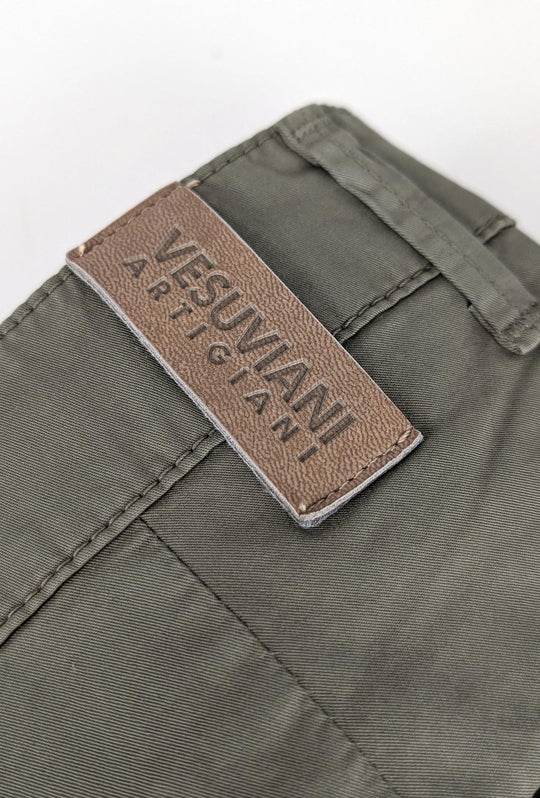Pantalone Uomo Cotone Leggero Made in Italy Slim Fit Gamba stretta Dresserd -  VERDE