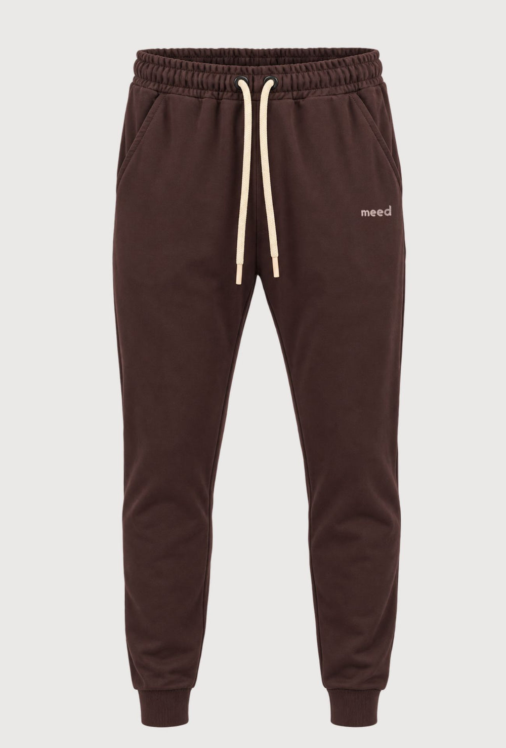 Pantalone Tuta Uomo MEED MILANO in cotone Logo Ricamato- CACAO