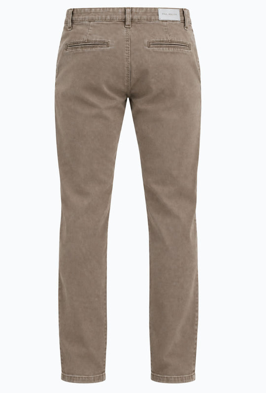 Pantalone Uomo Invernale Effetto Jeansato  DRESSERD Tasca America Regular Fit- FANGO