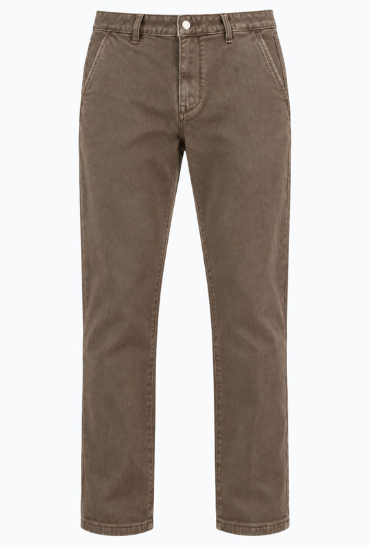 Pantalone Uomo Invernale DRESSERD Effetto Jeansato Tasca America Regular Fit- CAFFE'