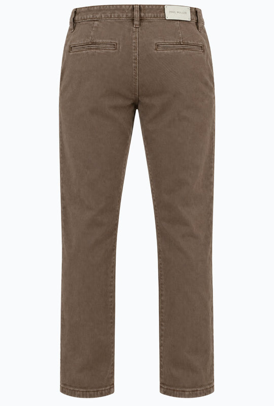 Pantalone Uomo Invernale DRESSERD Effetto Jeansato Tasca America Regular Fit- CAFFE'