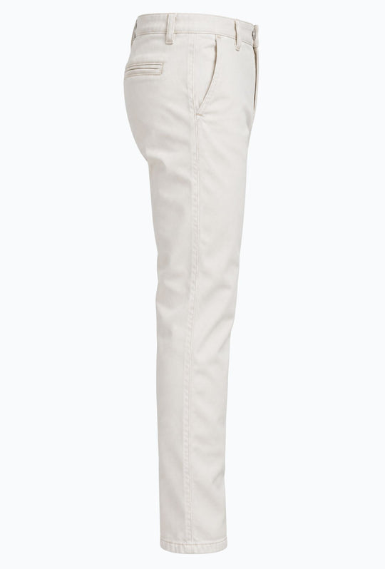 Pantalone Uomo Invernale Effetto Jeansato  DRESSERD Tasca America Regular Fit- ECRU