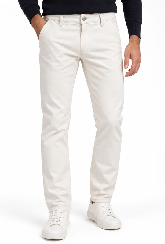 Pantalone Uomo Invernale Effetto Jeansato  DRESSERD Tasca America Regular Fit- ECRU