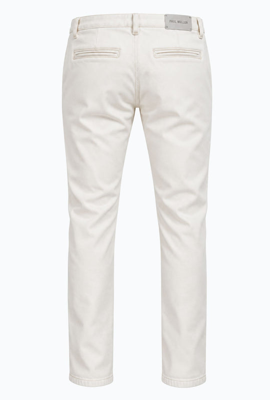 Pantalone Uomo Invernale Effetto Jeansato  DRESSERD Tasca America Regular Fit- ECRU
