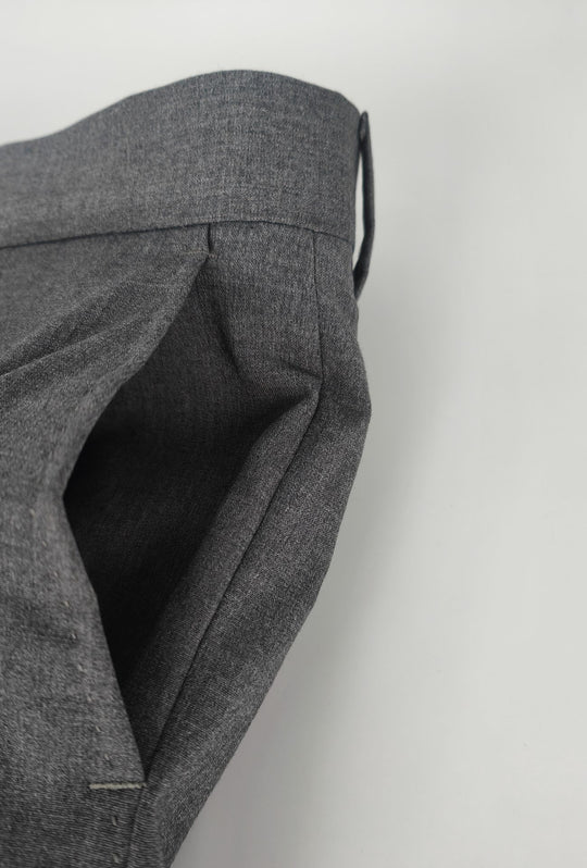 Pantalone Uomo  Elegante con Risvolto - GRIGIO