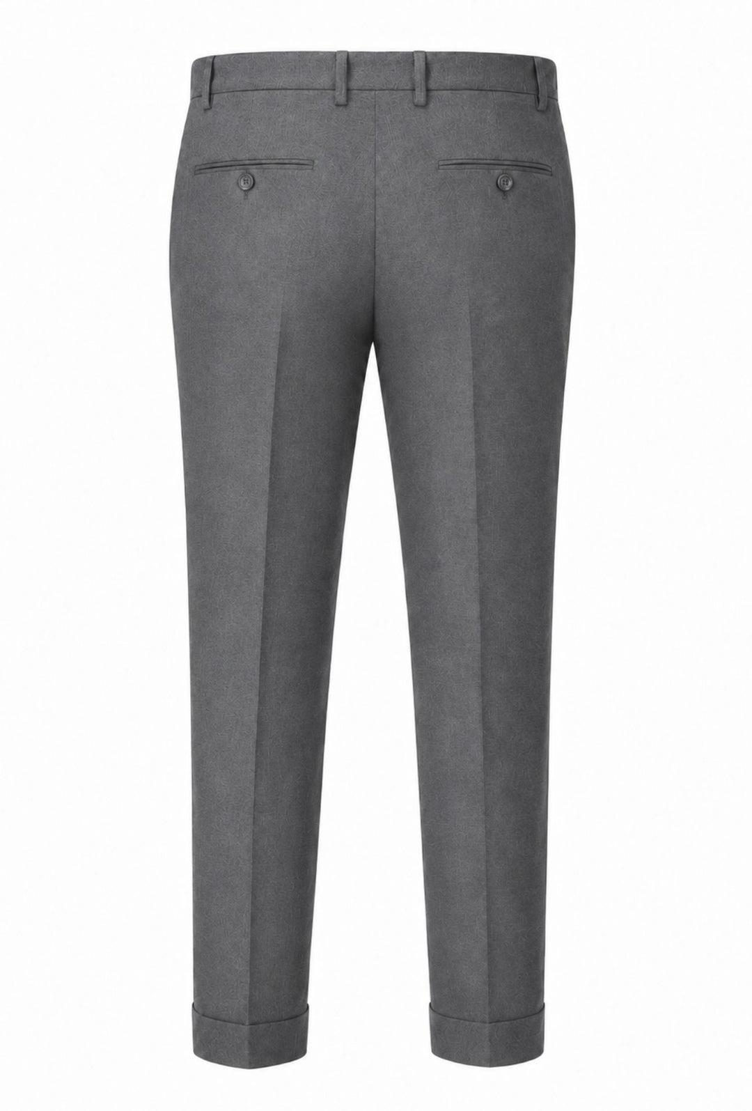 Pantalone Uomo  Elegante con Risvolto - GRIGIO