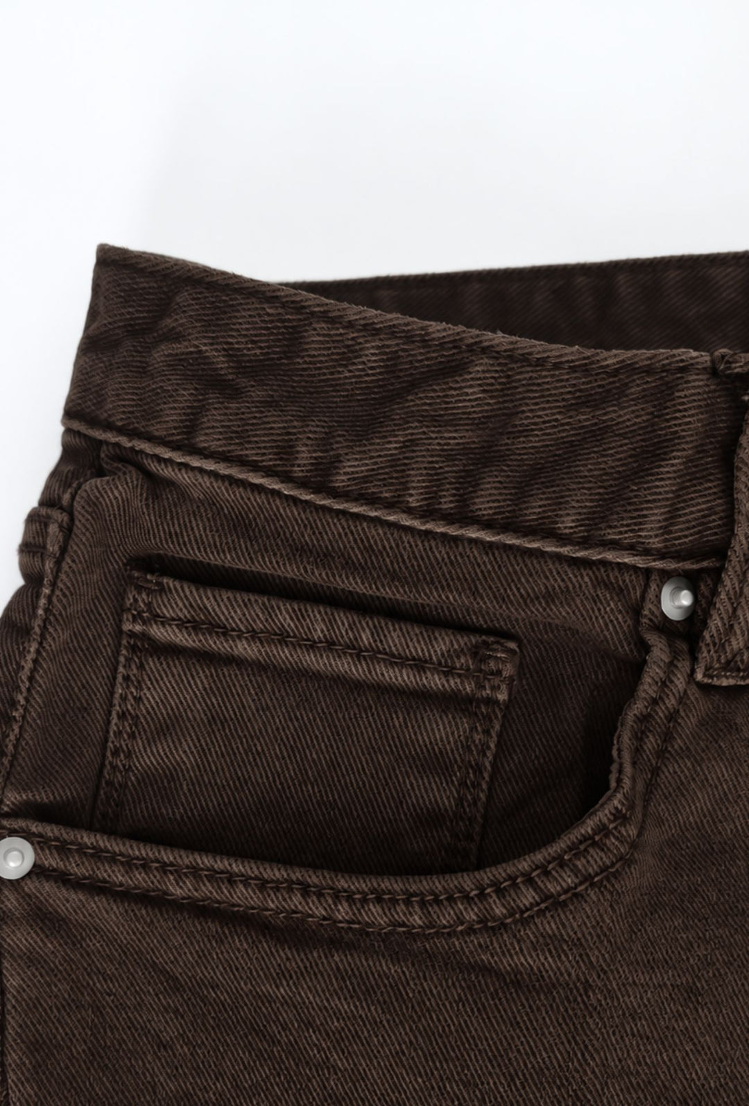 Pantalone uomo in cotone jeansato Invernale 5 Tasche Regular Fit- MORO