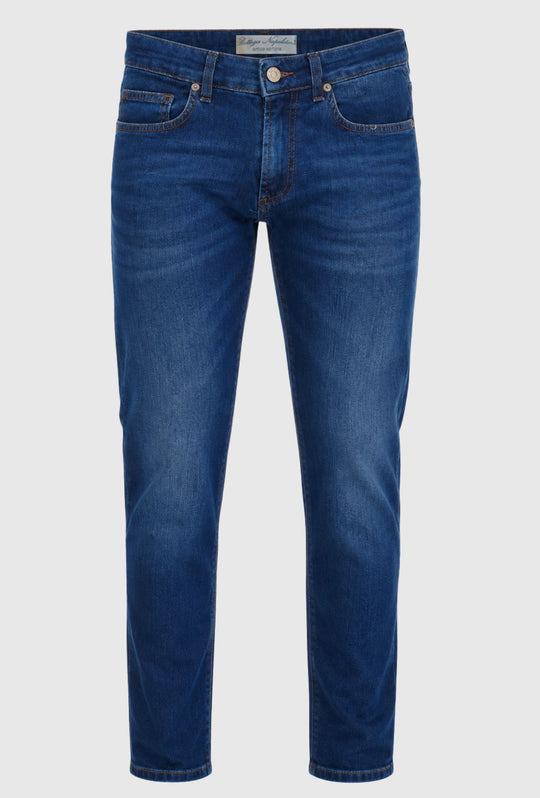 Pantalone Jeans uomo Slim Fit Bottega Napoletana-LAVAGGIO SCURO